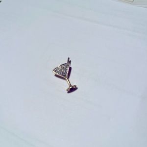 14k yellow gold and diamonds martini’ pendant— VEGAS!!